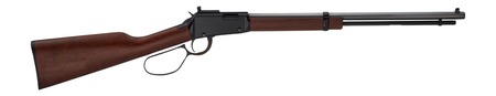 [619835011565] Henry H001TR22 Frontier Carbine 22 S/L/LR 13/14/18+1 16.50" Blued Octagon Barrel, Black Aluminum Receiver, American Walnut Straight Grip Stock
