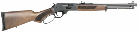 [619835090447] Henry H009PGR360 Protector Carbine 360 Buckhammer 4+1 16.50" Blued Threaded Barrel, Blued Steel Drilled  &  Tapped Receiver, American Walnut Fixed w/Pistol Grip Stock