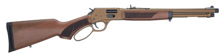 [619835200556] Henry H012XCW357 Explorer Carbine 38 Special/357 Mag 7+1 16.50" Burnt Bronze Cerakote Threaded Barrel, Burnt Bronze Cerakote Steel Drilled  &  Tapped Receiver, American Walnut Fixed w/Pistol Grip Stock