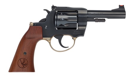 [619835400550] Henry H016GDA Golden Boy  22 S/L/LR 10 Shot 4" Blued Round Barrel, Blued Cylinder, Blued Polished Steel Frame, American Walnut Gunfighter Grip, Exposed Hammer