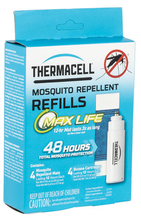 [181752000293] Thermacell L4 Max Life Repellent Refills White Effective 15 ft Odorless Scent Repels Mosquito Effective Up to 48 hrs