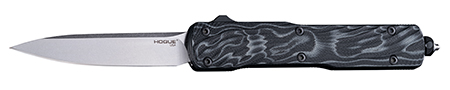 [743108348796] Hogue 34879 Counterstrike  3.35" OTF Drop Point Plain Stone Tumbled CPM 20V SS Blade, G-Mascus Black Aluminum/G10 Handle