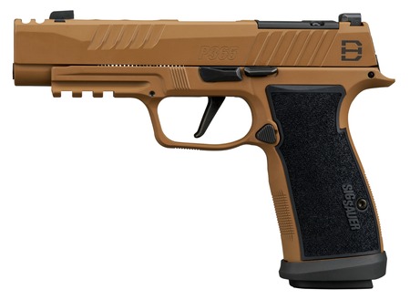 [798681737253] Sig Sauer 365AXGF9DH3 P365 DH3 AXG Compact 9mm Luger 21+1 3.70" Black DLC Barrel, Coyote Cerakote Stainless Steel Lightening Cut/Optic Ready/Serrated Slide, Coyote Cerakote AXG Grip Module, SIG-LOC Co