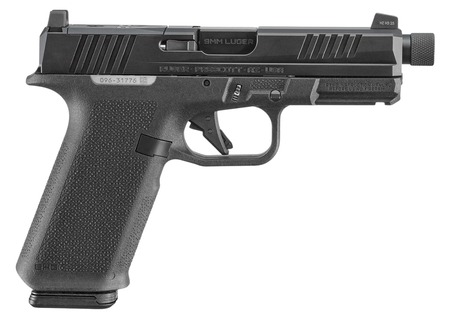 [736676194452] Ruger 19445 RXM  9mm Luger 17+1 4.50" Black FNC Nitride Alloy Steel Threaded Barrel  &  Optic Ready/Serrated Slide, Black Polymer Frame w/Accessory Rail, Textured Grip, RMR/RMSc/DeltaPoint Pro Footprint