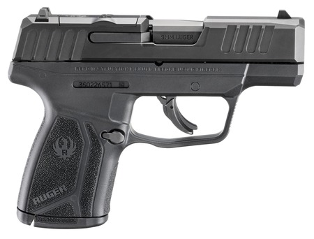 [736676035199] Ruger 3519 Max-9  Compact 9mm Luger 10+1 3.20" Black Nitride Alloy Steel Barrel  &  Optic Ready/Serrated Slide, Black Polymer Frame, Textured Grip, Shield RMSc/JPoint Footprint