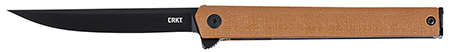 [794023709834] CRKT 7097DK CEO  3.35" Folding Plain Brown