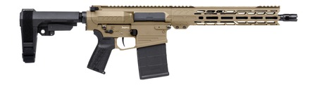 [810148628840] CMMG 33A030C-CT Banshee MK3 8.6 Blackout 20+1 12.50" Black Nitride Threaded Barrel, Coyote Tan Cerakote Aluminum Receiver w/Picatinny Rail, M-LOK Handguard, Black Polymer 6 Position Rip Brace, CMMG Ze
