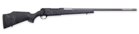 [747115463657] Weatherby MAM01N25RWR6B Mark V Accumark 25 WBY RPM 4+1 24" Spun Stainless w/Graphite Black Cerakote Fluted Threaded Barrel, Graphite Black Cerakote Steel Drilled  &  Tapped Receiver, Matte Black w/Spide