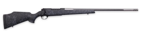 [747115450367] Weatherby MAM01N338WR6B Mark V Accumark Full Size 338 WBY RPM 4+1 24" Spun Stainless w/Graphite Black Cerakote Fluted Threaded Barrel Graphite Black Cerakote Steel Receiver Drilled  &  Tapped Receiver M