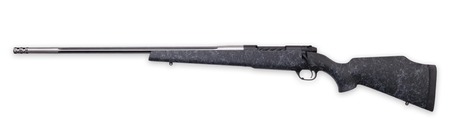[747115454075] Weatherby MAM01N7MMPL8B Mark V Accumark Full Size 7mm PRC 3+1 26" Spun Stainless w/Graphite Black Cerakote Fluted Threaded Barrel, Graphite Black Cerakote Steel Drilled  &  Tapped Receiver, Matte Black