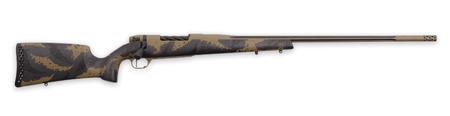 [747115454099] Weatherby MAX01N300PR8B Mark V Apex 300 PRC 3+1 26" Graphite Black  &  Tan Cerakote Fluted Threaded Barrel, Tan Cerakote Steel Drilled  &  Tapped Receiver, Carbon Fiber w/Brown  &  Tan Sponge Accents Fixed