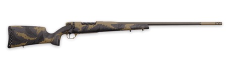 [747115461547] Weatherby MAX01N25CMR4B Mark V Apex Full Size 25 Creedmoor 4+1 22" +2" Coyote Tan/Graphite Black Cerakote Fluted Threaded Barrel, Steel Drilled  &  Tapped Receiver, Tan/Brown Sponge Accents Fixed Peak 4