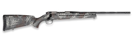 [747115462636] Weatherby MBP01N240WR3B Mark V Capra 240 Wthby Mag 2+1 21" Graphite Black Cerakote Fluted Threaded Barrel Titanium Receiver Drilled  &  Tapped Receiver Exposed Carbon w/Gray, White  &  Rust Sponge Accents