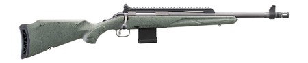 [736676469659] Ruger 46965 American II Scout 5.56 NATO 10+1 16.10" Cobalt Cerakote Threaded Barrel, Alloy Steel Receiver w/Scope Rail, Leaf Green Splatter Adj LOP Synthetic Stock