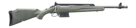 [736676469673] Ruger 46967 American II Scout 308 Win 5+1 16.10" Cobalt Cerakote Threaded Barrel, Alloy Steel Receiver w/Scope Rail, Leaf Green Splatter Adj LOP Synthetic Stock