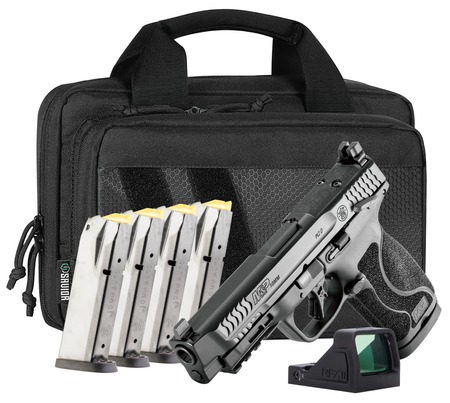 [022188905267] Smith  &  Wesson 14748 M & P M2.0 Bundle Full Size 10mm Auto 15+1 4.60" Black Armornite Stainless Steel Barrel  &  Serrated w/Optic Slide, Black Polymer Frame w/Picatinny Rail, Interchangeable Palmswell Gri