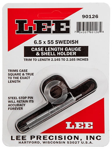 [734307901264] Lee Precision 90126 Case Length Gauge  6.5x55 Swedish