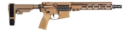 [810081134446] Geissele Automatics 08561S Super Duty MOD1 5.56 NATO No Magazine 11.50" Threaded Barrel, Desert Dirt Cerakote Aluminum Receiver w/Picatinny Rail, M-LOK Handguard, DD Polymer SB Tactical SBA3 Brace, Mi