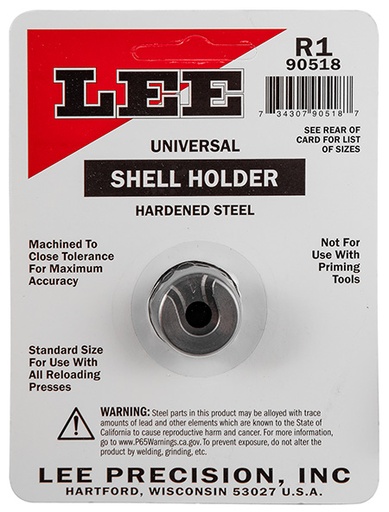 [734307905187] Lee Precision 90518 Shell Holder Universal  #1R 38 Short  &  Long Colt / 38 Special / 357 Mag