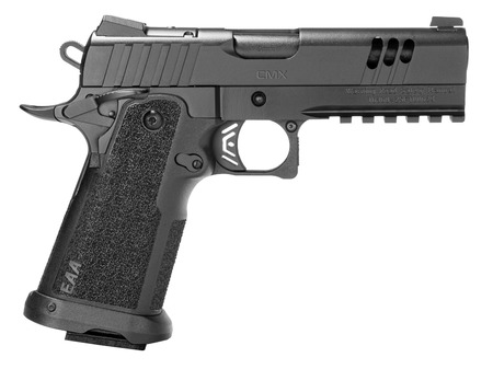[741566906237] Girsan 395060 Witness2311 CMX 9mm Luger 17+1 4.25" Black Bull Barrel, Black Cerakote Steel Lightening Cut/Optic Ready/Serrated Slide, Black Polymer Frame w/Beavertail  &  Picatinny Rail, Textured Grip,