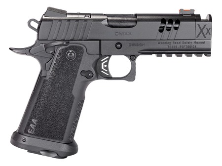 [741566908293] Girsan 395065 Witness2311 CMXX 9mm Luger 17+1 4.25" Black Ported w/Integral Compensator Bull Barrel, Black Steel Lightening Cut/Optic Ready/Serrated Slide, Black Polymer Frame w/Beavertail  &  Picatinny