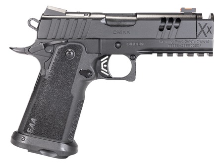 [741566908255] Girsan 395026 Witness2311 CMXX 10mm Auto 15+1 4.25" Black Ported w/Integral Compensator Bull Barrel, Black Steel Lightening Cut/Optic Ready/Serrated Slide, Black Polymer Frame w/Beavertail  &  Picatinny