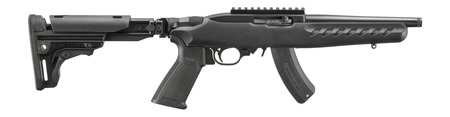 [736676330003] Ruger 33000 10/22  SBR 22 LR 15+1 8" Matte Black Threaded Barrel, Black Receiver w/Picatinny Rail, Black Folding/Reversible Polymer Stock, Polymer Grip