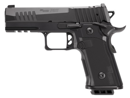 [798681740475] Sig Sauer 211CA9GT4 P211 GT4 Carry 9mm Luger 21+1 4.20" Black Barrel, Black Nitron Stainless Steel Optic Ready/Serrated Slide  &  Stainless Steel Frame w/Beavertail  &  Picatinny Rail, G10 Grip Panels, SI