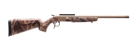 [043125002269] CVA CR4436DC Cascade Takedown 6.5 Creedmoor 1rd 20" Flat Dark Earth Cerakote Stainless Steel Threaded Barrel  &  Receiver w/Picatinny Rail, Duck Camo Synthetic Stock