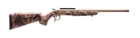 [043125002382] CVA CR4443D Cascade Takedown 450 Bushmaster 1rd 20" Flat Dark Earth Cerakote Stainless Steel Threaded Barrel  &  Receiver w/Picatinny Rail, Duck Camo Synthetic Stock