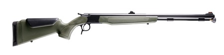 [043125020461] CVA PR2046NW Optima Northwest 50 Cal 26" Black Nitride Single Shot Barrel, Black Nitride Drilled  &  Tapped Stainless Steel Receiver, Adj Comb OD Green Synthetic Stock
