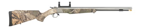 [043125002634] CVA PR2120SM Wolf  50 Cal 24" Blued Single Shot Barrel, Blued Drilled  &  Tapped Steel Receiver, Adjustable Stealth Gray Synthetic Stock