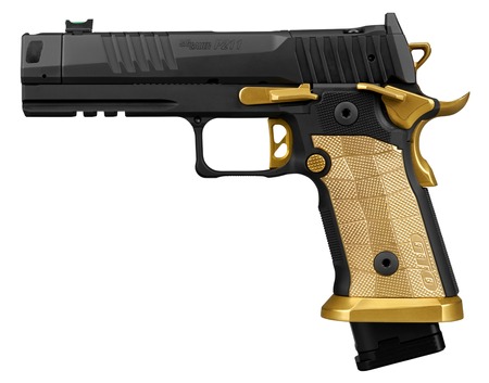 [798681740079] Sig Sauer 211F-9-GTO-SC P211 GTO Spectre Comp Full Size 9mm Luger 23+1 4.40" Black Bull Barrel w/MACH3D Compensator, Black Nitron Stainless Steel Optic Ready/Serrated Slide  &  Frame w/Picatinny Rail, C