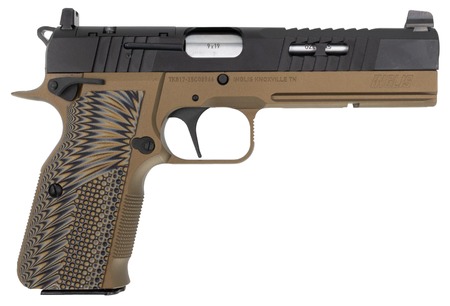 [810162051167] Inglis 1200014 2035  9mm Luger 15+1 4.70" Hard Chrome Plated Barrel, Black Cerakote Carbon Steel Optic Cut/Serrated Slide, Burnt Bronze Cerakote Steel Frame w/Accessory Rail  &  Beavertail, DPP Footprin