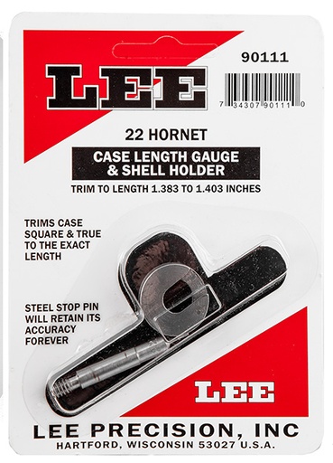 [734307901110] Lee Precision 90111 Case Length Gauge  22 Hornet Steel