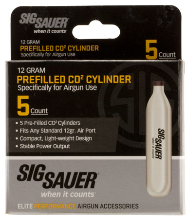 [798681537501] Sig Sauer Airguns AC125 CO2 Cylinders 12 gram 5 Per Pack
