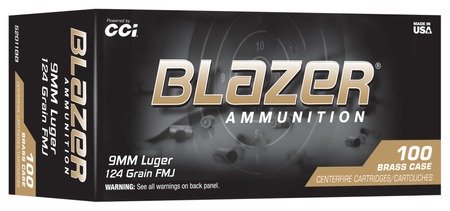 [604544708653] CCI 52011BB  BLAZER BRASS  9MM  124GR  100/10