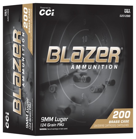 [604544708660] CCI 52012BB  BLAZER BRASS  9MM  124GR  200/5