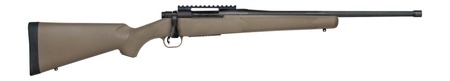 [015813282529] Mossberg 28252 Patriot Predator 450 Bushmaster 4+1 20" Matte Blued Fluted Threaded Barrel, Receiver w/ Picatinny Rail, Flat Dark Earth Fixed Synthetic Stock