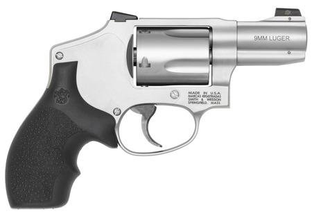 [022188901337] Smith  &  Wesson 14295 Model 940  J-Frame 9mm Luger 5 Shot 2.17" Stainless Steel Barrel, Cylinder  &  Frame, Black Hogue Rubber Grip, Concealed Hammer