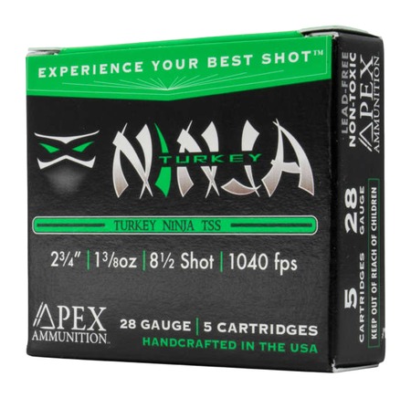 [850010408200] APEX AMMO NINJA28    28G 2.75 1-1/2 8.5       5/10