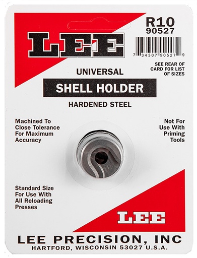 [734307905279] Lee Precision 90527 Shell Holder Universal #10R 220 Swift / 6.5 Japanese / 7x64 Breneke