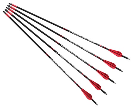 [042609200436] BARNETT BAR20043 HYPERFLITE 22" ARROWS 5PK RED/WHT