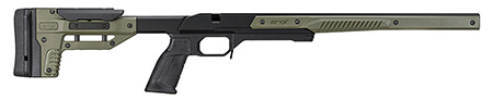[990482707682] Mdt Sporting Goods Inc 103725ODG Oryx Chassis OD Green/Black Aluminum, Adj. Cheekrest, M-LOK Forend, AR-Style Grip, Barricade Stop, AICS Mag Compatible, Fits Short Action Ruger American