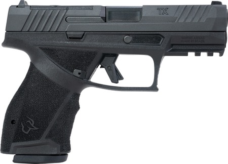 [725327640165] Taurus  TX 9  Compact 9mm Luger 10+1 4" Black Barrel, Black Nitride Alloy Steel Optic Ready/Serrated Slide, Black Stainless Steel Frame w/Picatinny Rail, Interchangeable Backstrap Grip