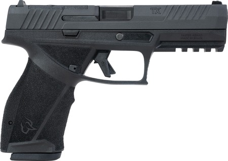 [725327640158] Taurus  TX 9  Full Size 9mm Luger 10+1 4.50" Black Barrel, Black Nitride Alloy Steel Optic Ready/Serrated Slide, Black Stainless Steel Frame w/Picatinny Rail, Interchangeable Backstrap Grip