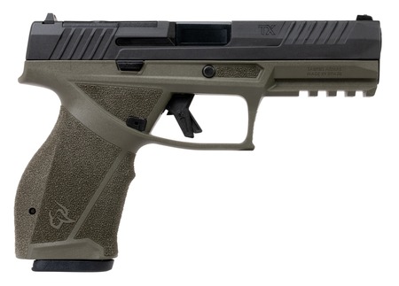 [725327638780] Taurus  TX 9  Full Size 9mm Luger 17+1 4.50" Black Barrel, OD Green Alloy Steel Optic Ready/Serrated Slide, Black Stainless Steel Frame w/Picatinny Rail, Interchangeable Backstrap Grip