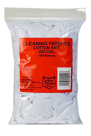 [025641001223] Southern Bloomer 122 Cleaning Patches  223 Rem,5.56x45mm NATO Cotton 1000 Per Bag