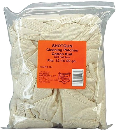[025641001247] Southern Bloomer 124 Cleaning Patches  12/16/20 Gauge Shotgun Cotton 500/Pkg