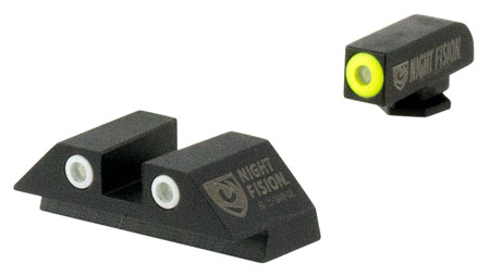 [856386007061] Night Fision GLK001003YGW Tritium Night Sights For Glock  Green Tritium Yellow Outline Front Sight- Green Tritium White Outline Rear Sight Glock 17/17L/19/22